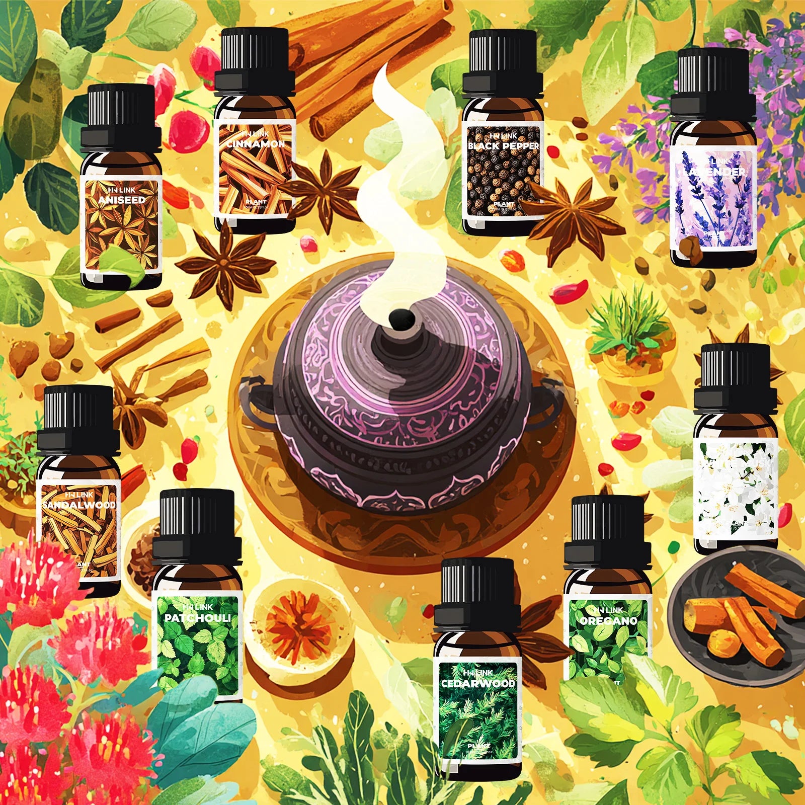 Lemongrass Essential Oils Citronella Essential Oil A Must-Have for Outdoor Hiking in Summer 10ml For Aromatherapy Diffusers