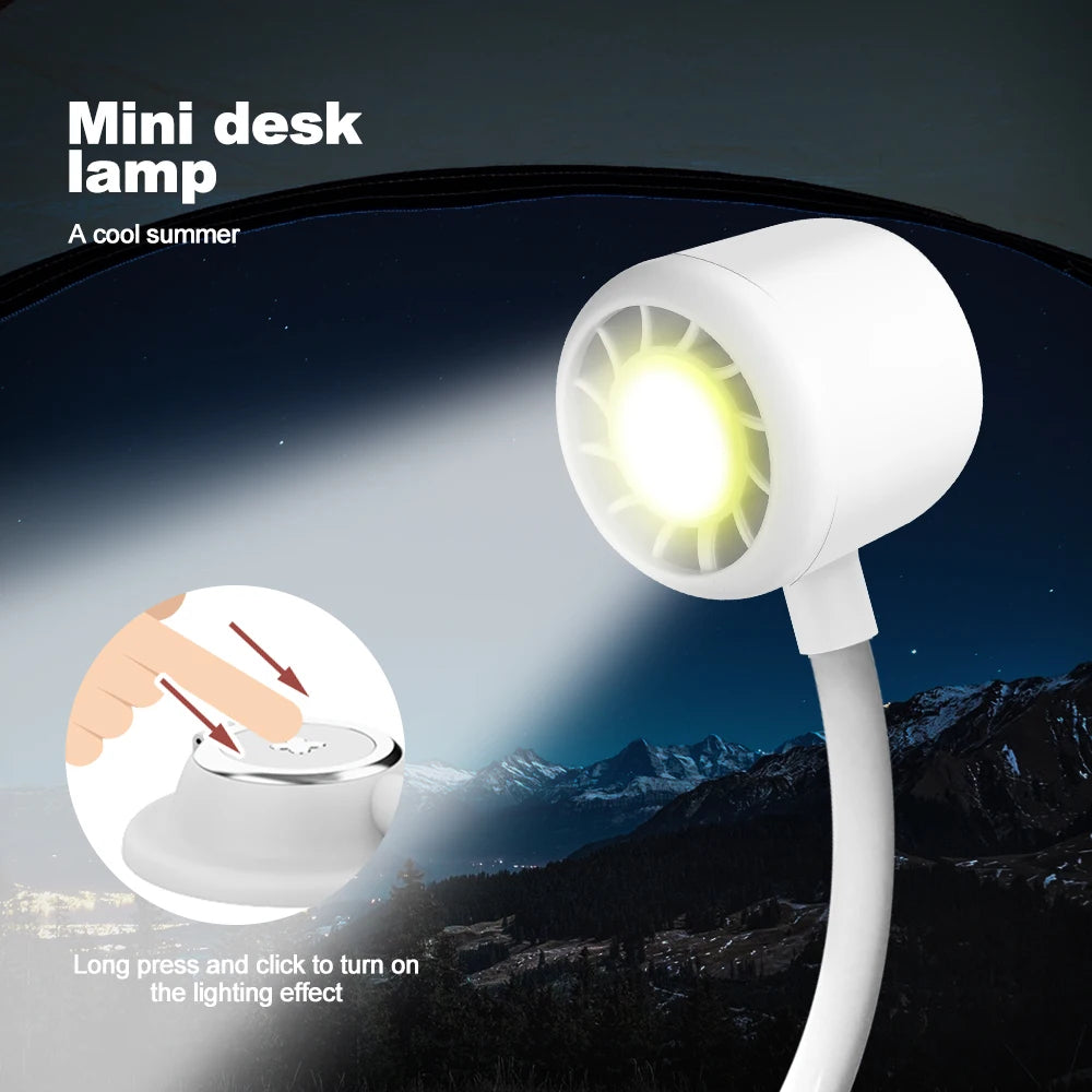 Multifunctional Handheld Mini Fan with Magnetic Phone Holder & Night Light