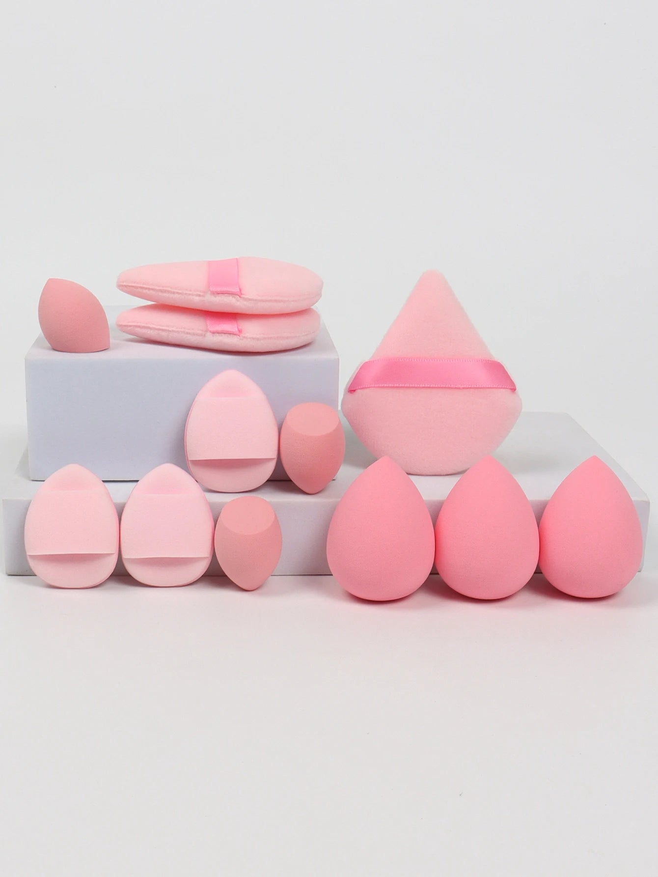 12-Piece Professional Makeup Sponge & Powder Puff Set