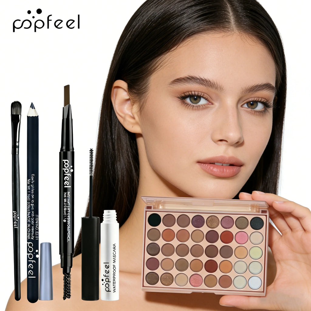 Makeup Set, 40-Shade Eyeshadow Palette with Eyebrow Pencil, Perfect for Beginners, Ideal Gift for Lover, Family & Fr