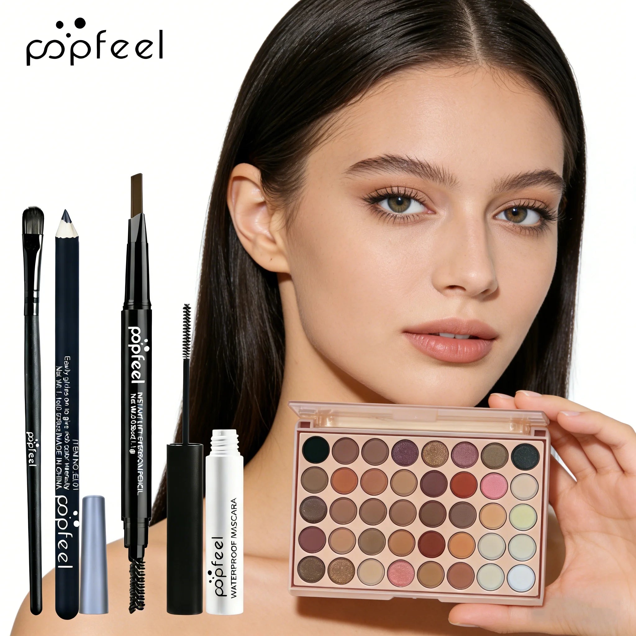 Makeup Set, 40-Shade Eyeshadow Palette with Eyebrow Pencil, Perfect for Beginners, Ideal Gift for Lover, Family & Fr