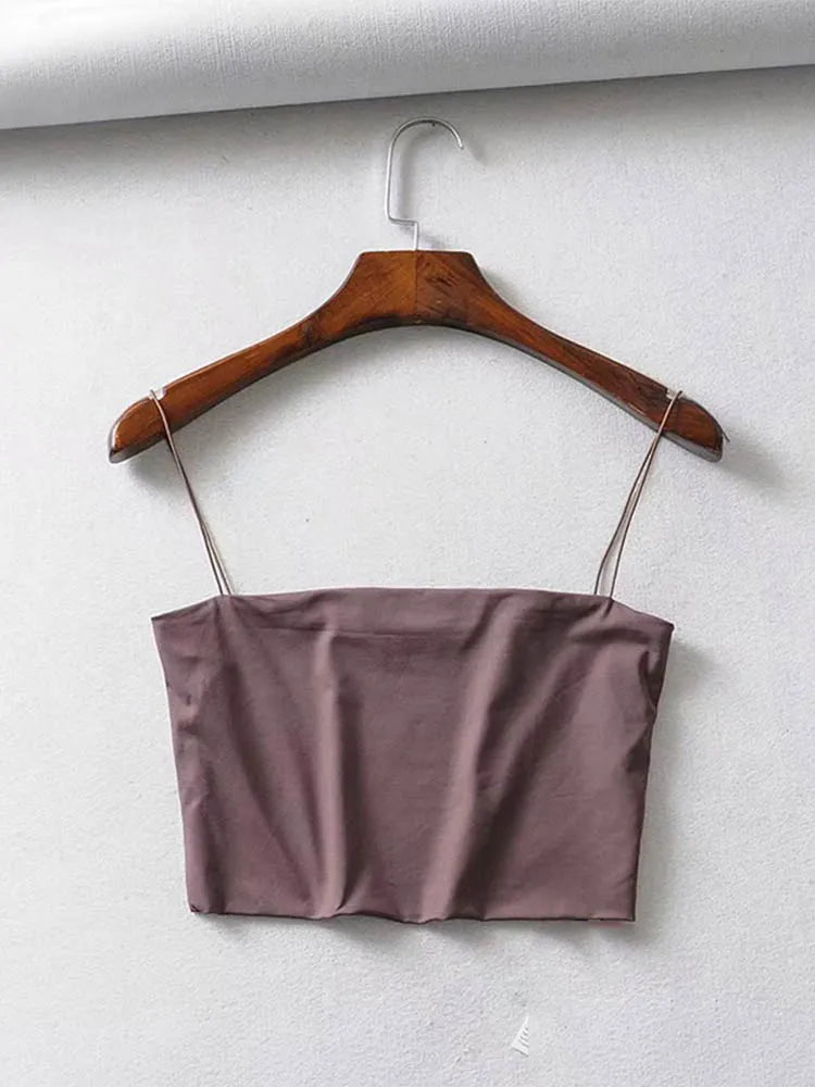 Summer Women's Crop Top Sexy Elastic Cotton Camis sleeveless Short Tank Top Bar