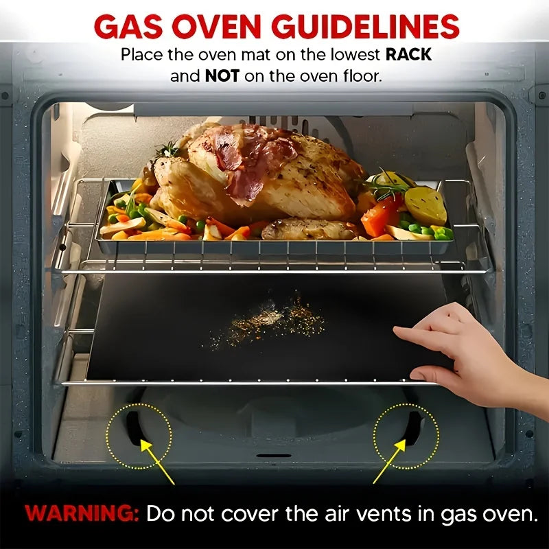 BBQ Grill Mat Non-stick Reusable Heat Resistant Extra Thick Pad Oven Liners Baking Mats Easy Clean Kitchen Outdoor Barbecue Tool