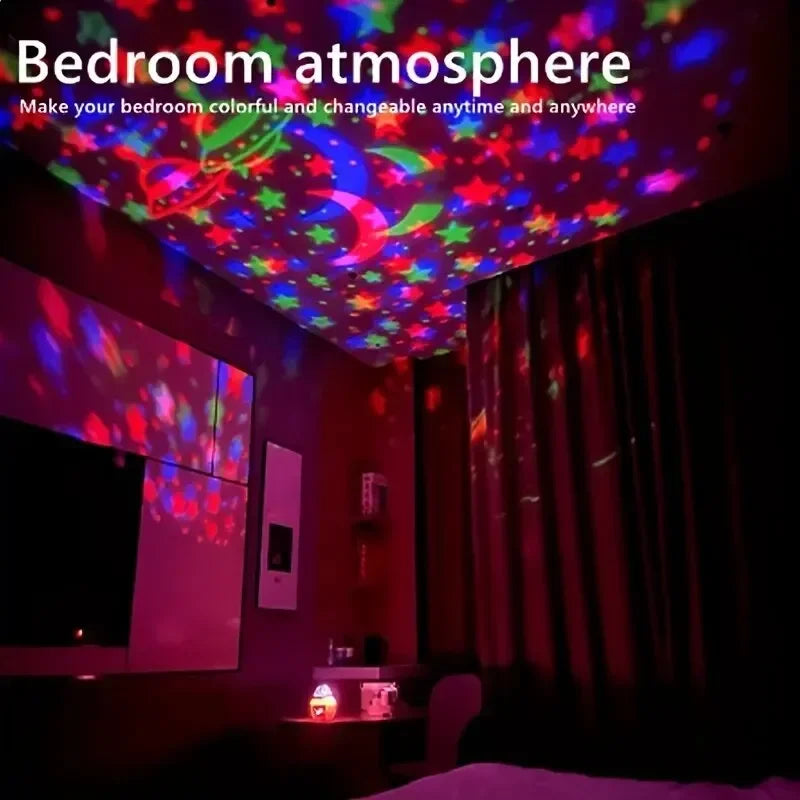 USB LED Starry Sky & Moon Night Light Projector
