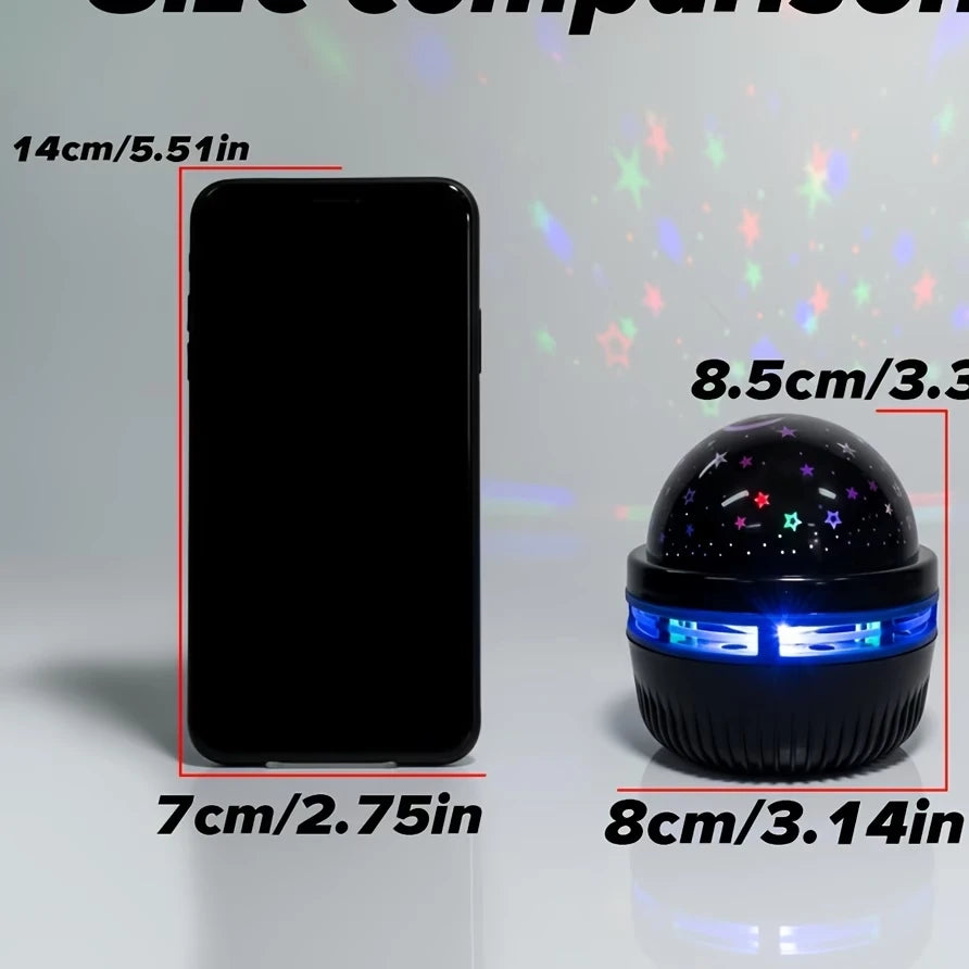 USB LED Starry Sky & Moon Night Light Projector