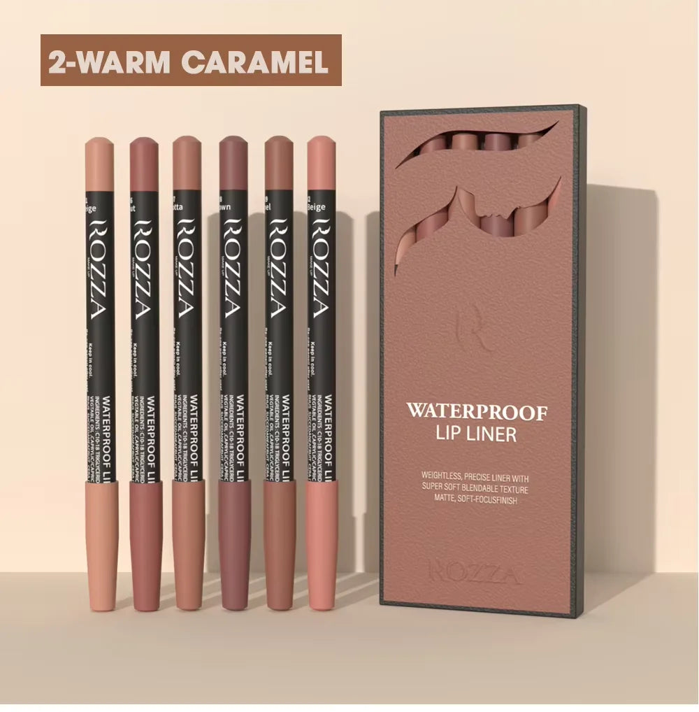 Rozza Matte Waterproof Lip Liner Pencil Set